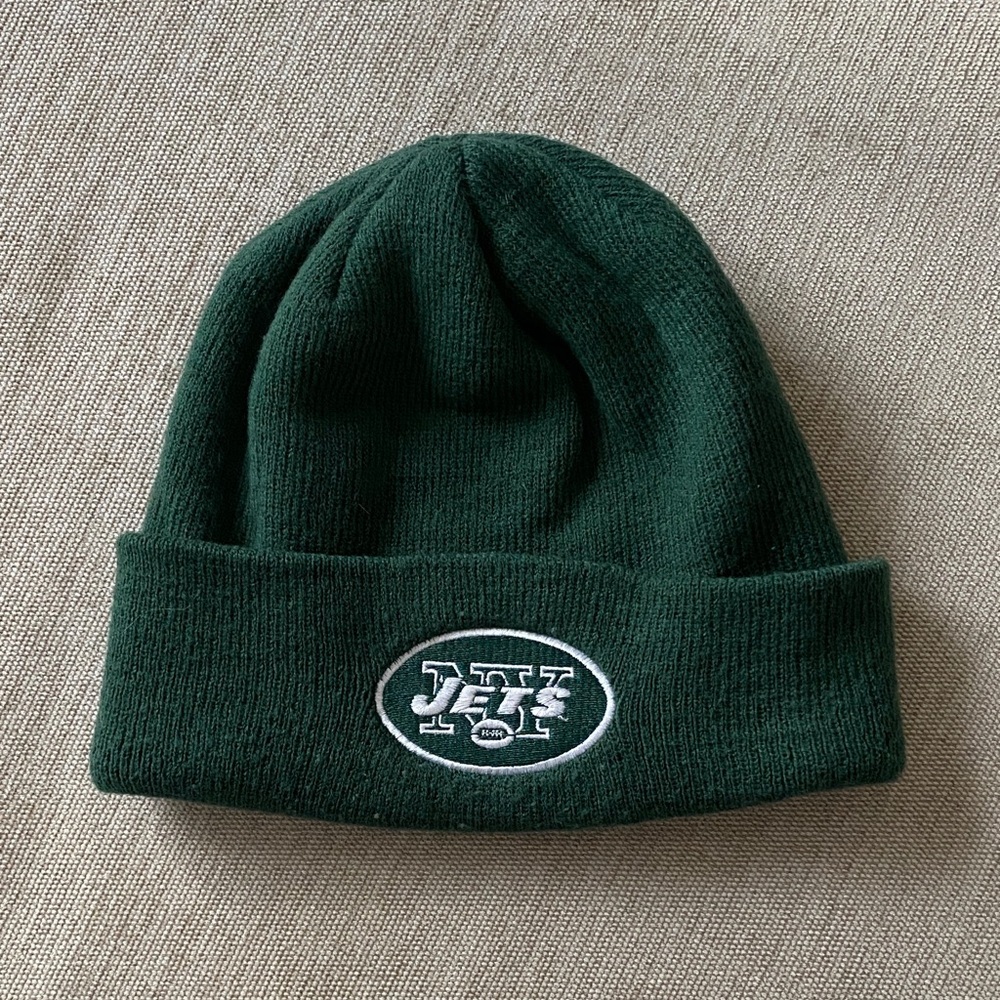 NFL Apparel Reebok NY Jets New York Jets Football Green White Beanie Winter Hat